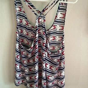 Vanity Women's Strappy Tank Top - Red, Blue, White